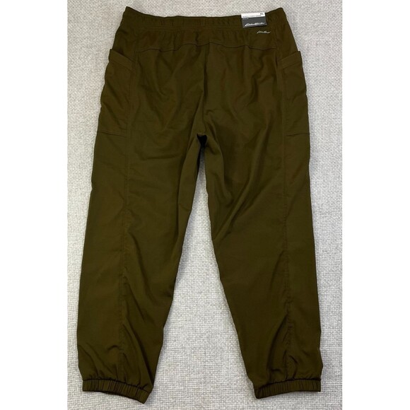 NEW Eddie Bauer Slightly Curvy Jogger Pants Green Hiking Active Women's XL - Picture 3 of 10